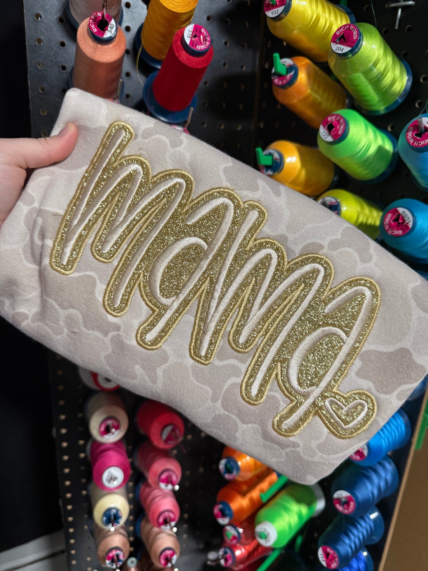 Glitter Camo Mama Sweatshirt