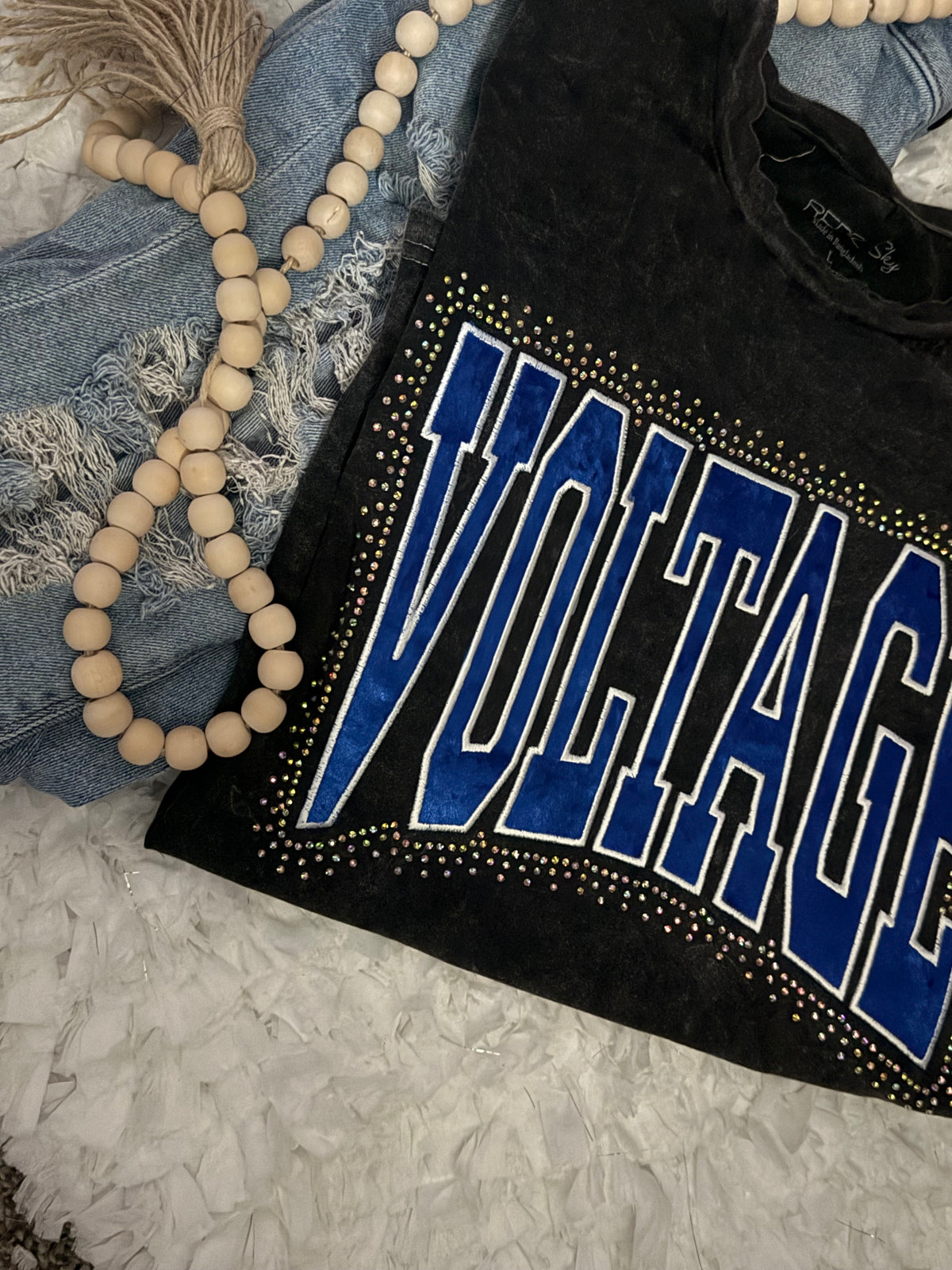 Voltage T-Shirt with Rhinestones 💙✨