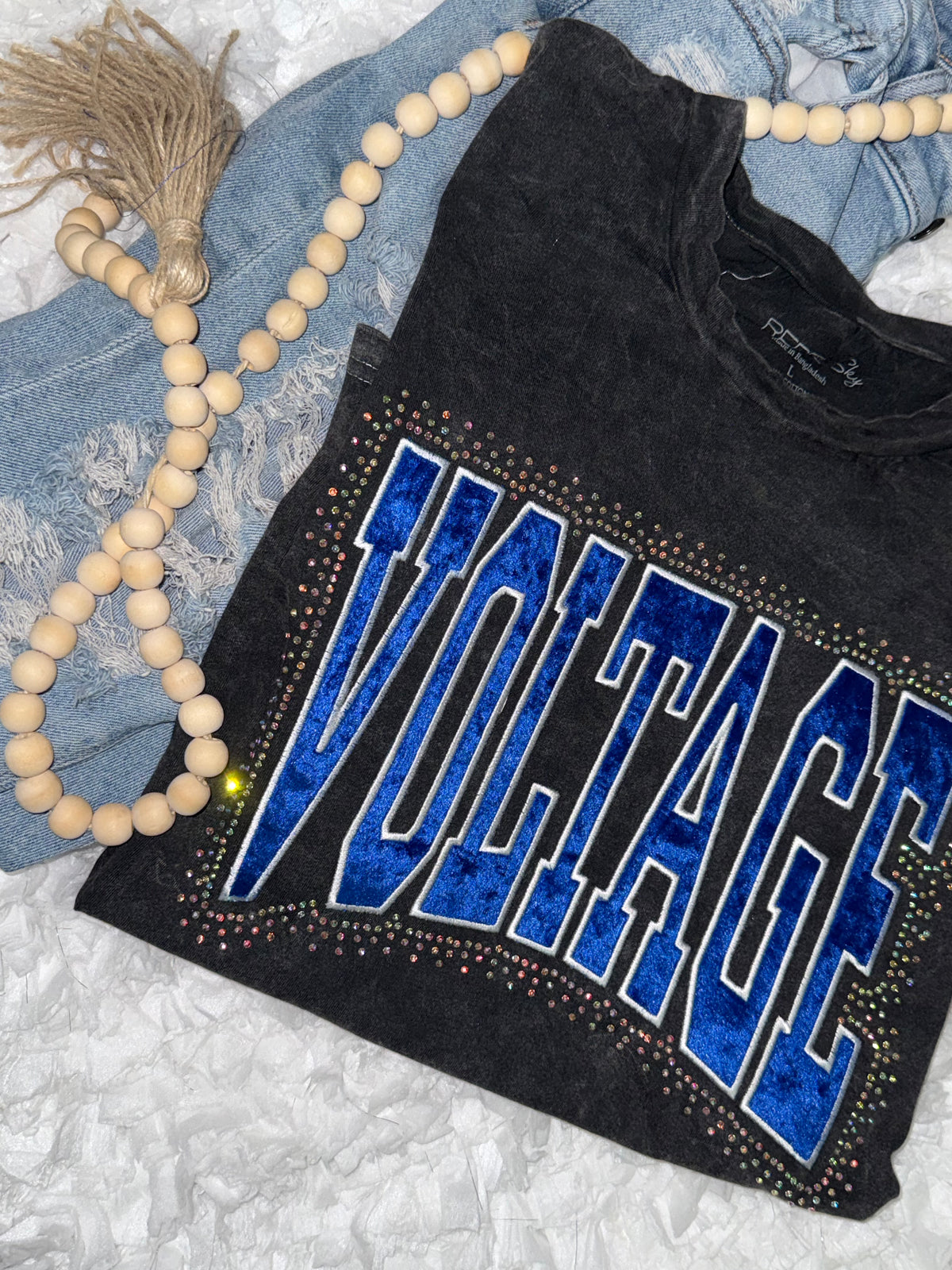 Voltage T-Shirt with Rhinestones 💙✨