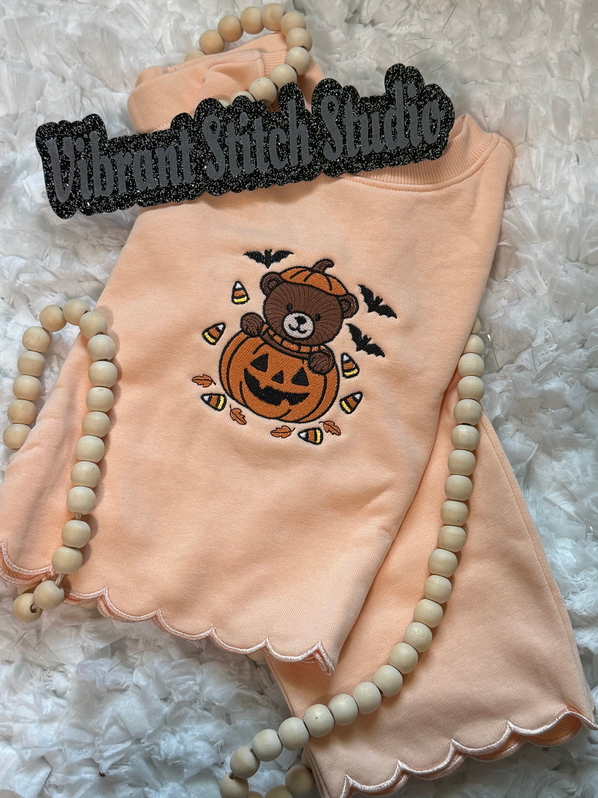 Bear Jack-o-lantern sweatshirt (2T-7)