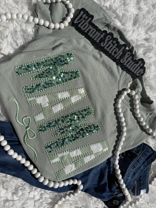 Checkered Sequins T-shirt