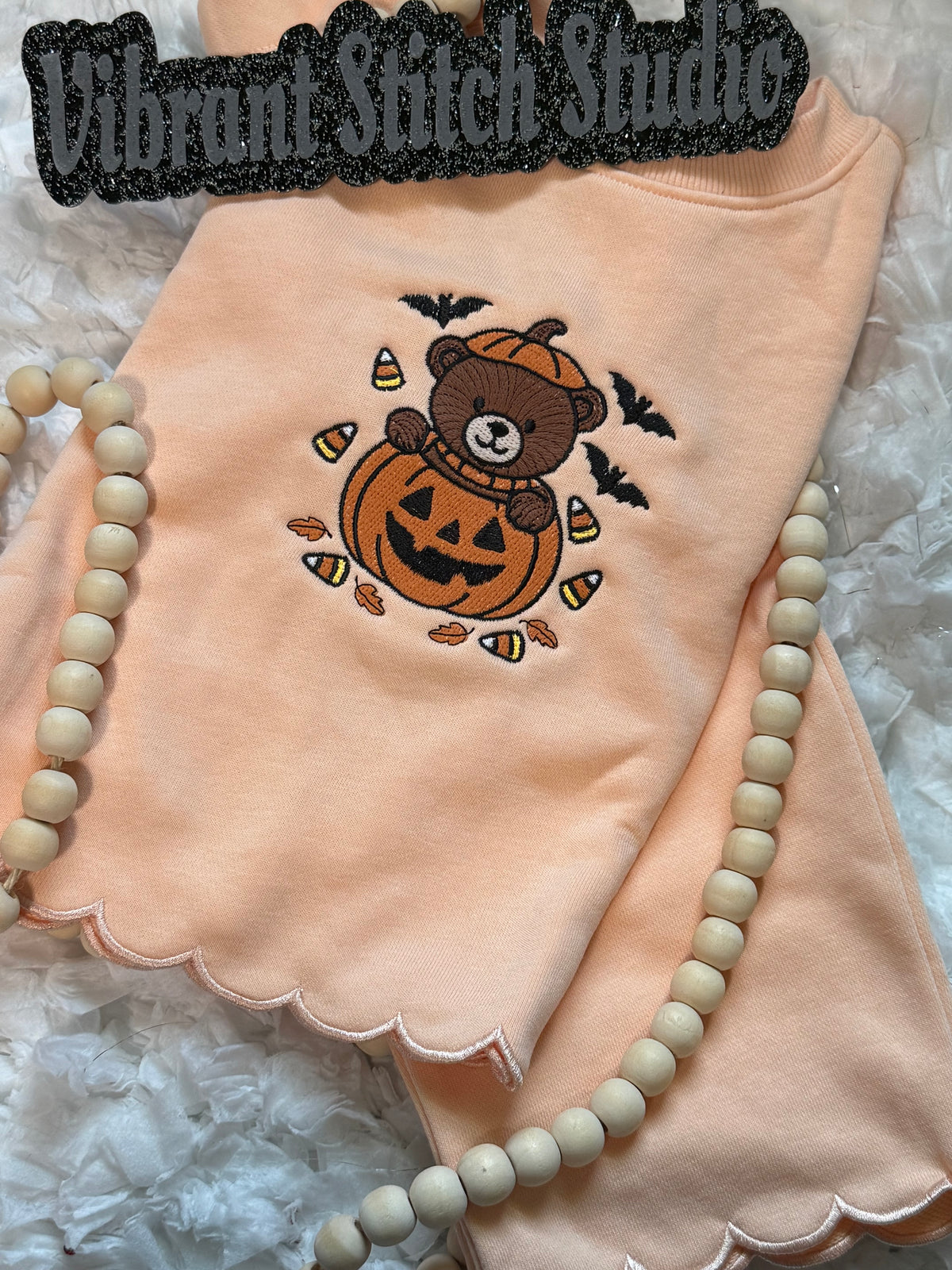Bear Jack-o-lantern sweatshirt (2T-7)