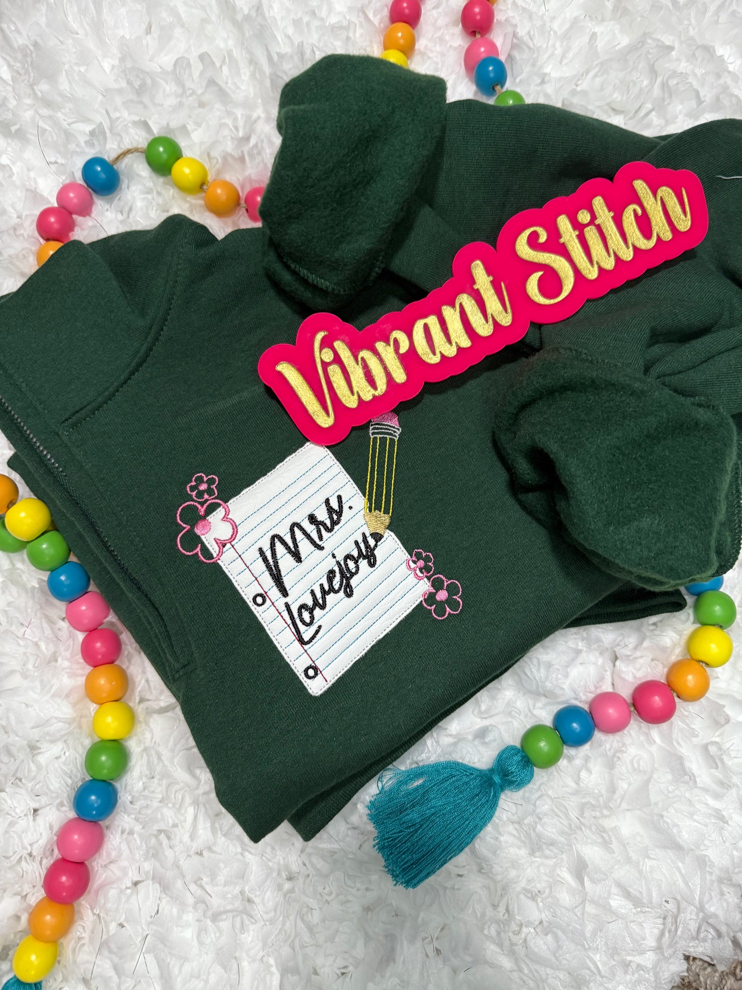 Teacher Notebook quarter zip