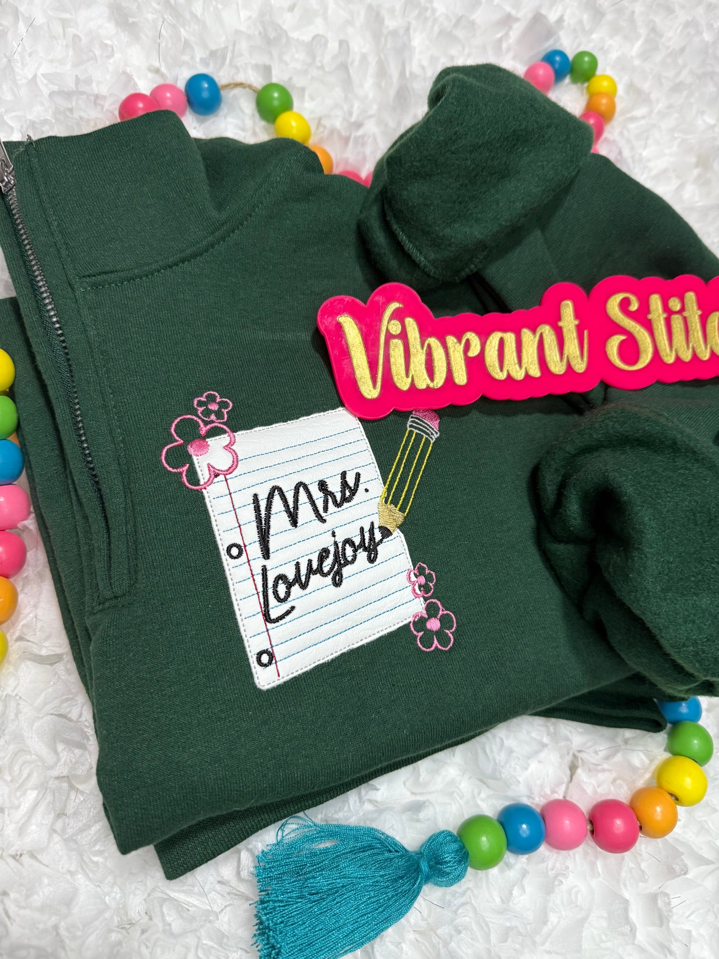Teacher Notebook quarter zip
